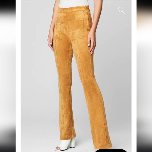 5. NWT BLANK NYC FAUX SUEDE TOASTED CARAMEL PANTS SIZE 24 - Picture 3 of 9